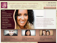 Tablet Screenshot of cosmeticdentistryofsanjose.com